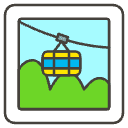 Mountain Cableway B Element from Emojis - Kawaii Set