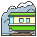 Mountain Railway Element from Emojis - Kawaii Set