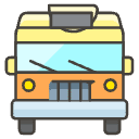 Oncoming Bus Element from Emojis - Kawaii Set