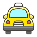 Oncoming Taxi Element from Emojis - Kawaii Set