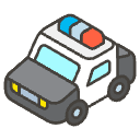 Police Car A Element from Emojis - Kawaii Set