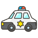 Police Car B Element from Emojis - Kawaii Set