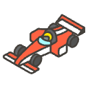 Racing Car B Element from Emojis - Kawaii Set