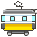 Railway Car Element from Emojis - Kawaii Set