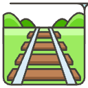 Railway Track A Element from Emojis - Kawaii Set