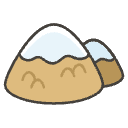Snow Capped Mountain Element from Emojis - Kawaii Set