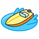Speedboat A Element from Emojis - Kawaii Set