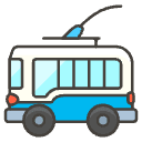 Trolleybus Element from Emojis - Kawaii Set