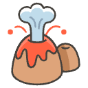 Volcano Element from Emojis - Kawaii Set