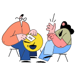 Conversation Between Businessman And Customer 1 illustration - Free transparent PNG, SVG. No Sign up needed.