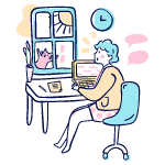 Work From Home 2 illustration - Free transparent PNG, SVG. No Sign up needed.