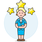Three Star Employee 2 illustration - Free transparent PNG, SVG. No Sign up needed.