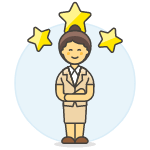 Three Star Employee 6 illustration - Free transparent PNG, SVG. No Sign up needed.