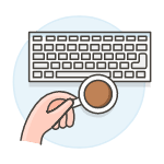 Workspace Keyboard Coffee 1 illustration - Free transparent PNG, SVG. No Sign up needed.