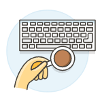 Workspace Keyboard Coffee 3 illustration - Free transparent PNG, SVG. No Sign up needed.