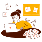 Overworked Employee - Home illustration - Free transparent PNG, SVG. No sign up needed.