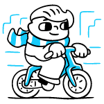 Trendy On Bicycle illustration - Free transparent PNG, SVG. No Sign up needed.