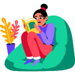 Reading A Book illustration - Free transparent PNG, SVG. No Sign up needed.