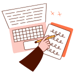 Content Creation Writing illustration - Free transparent PNG, SVG. No Sign up needed.