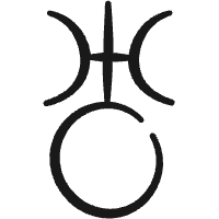 Astrology Symbol Uranus Icon from Freehand Duotone Set | Free Download as SVG Vector and Transparent PNG | Streamline icons