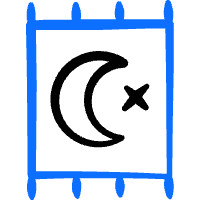 Religion Islamic Duha Prayer Mat Icon from Freehand Duotone Set | Free Download as SVG Vector and Transparent PNG | Streamline icons