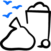 Pollution Trash Icon from Freehand Duotone Set | Free Download as SVG Vector and Transparent PNG | Streamline icons