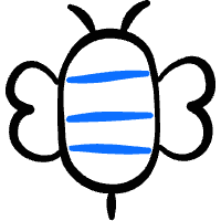 Flying Insect Bee 1 Icon from Freehand Duotone Set | Free Download as SVG Vector and Transparent PNG | Streamline icons