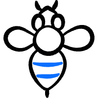 Flying Insect Bee Icon from Freehand Duotone Set | Free Download as SVG Vector and Transparent PNG | Streamline icons