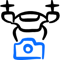 Drone Camera 1 Icon from Freehand Duotone Set | Free Download as SVG Vector and Transparent PNG | Streamline icons