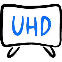 Modern Tv Uhd Icon from Freehand Duotone Set | Free Download as SVG Vector and Transparent PNG | Streamline icons