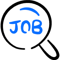 Job Search Magnifier Icon from Freehand Duotone Set | Free Download as SVG Vector and Transparent PNG | Streamline icons