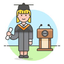 Graduate Student 2 Illustration from UX Colors Set