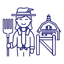Farmer Fork 1 Illustration from UX Line Set