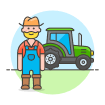 Farmer Tractor 1 Illustration from UX Colors Set