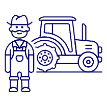 Farmer Tractor 1 Illustration from UX Line Set