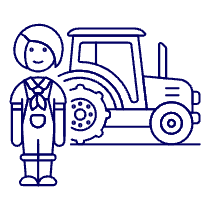 Farmer Tractor 2 Illustration from UX Line Set