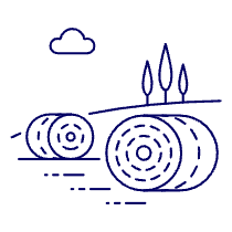 Farming Hay Illustration from UX Line Set