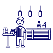 Bar Client 2 3 Illustration from UX Line Set