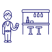 Bar Client 7 1 Illustration from UX Line Set