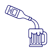 Beer Ale Pourin Illustration from UX Line Set
