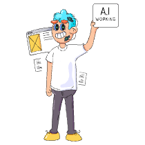 Ai Working Illustration from LukaszAdam Set