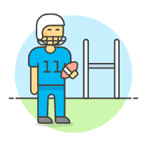 American Football 3 Illustration from UX Colors Set