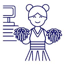 Cheerleader 1 Illustration from UX Line Set