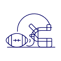 Sports American Football Illustration from UX Line Set