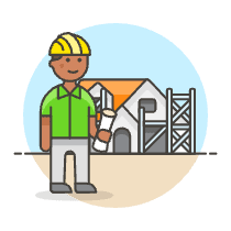 Construction House 3 Illustration from UX Colors Set