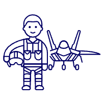 Air Force Pilot 1 Illustration from UX Line Set