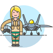 Air Force Pilot 4 Illustration from UX Colors Set