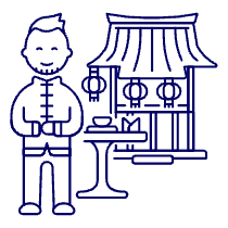 Chinese Restaurant 4 Illustration from UX Line Set