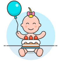 Baby Cake Birthday 1 Illustration from UX Colors Set