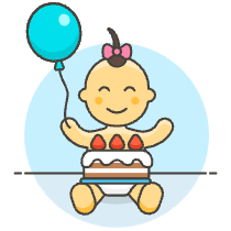 Baby Cake Birthday 2 Illustration from UX Colors Set